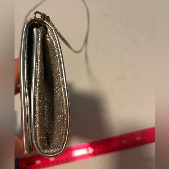Sold…Aldo beautiful silver clutch or crossbody purse - Picture 7 of 16